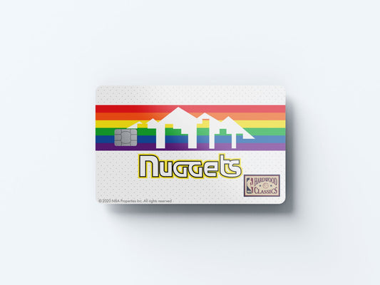 Watercolor denver nuggets home hardwood classics design | credit card sticker | small chip | credit card skin for nursery and home wall decor.