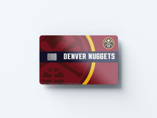 Watercolor denver nuggets midcourt design | credit card sticker | small chip | credit card skin for nursery and home wall decor.