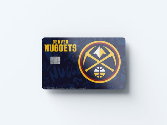 Watercolor denver nuggets team mural design | credit card sticker | small chip | credit card skin for nursery and home wall decor.