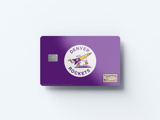 Watercolor denver nuggets throwback hardwood classics design | credit card sticker | small chip | credit card skin for nursery and home wall decor.