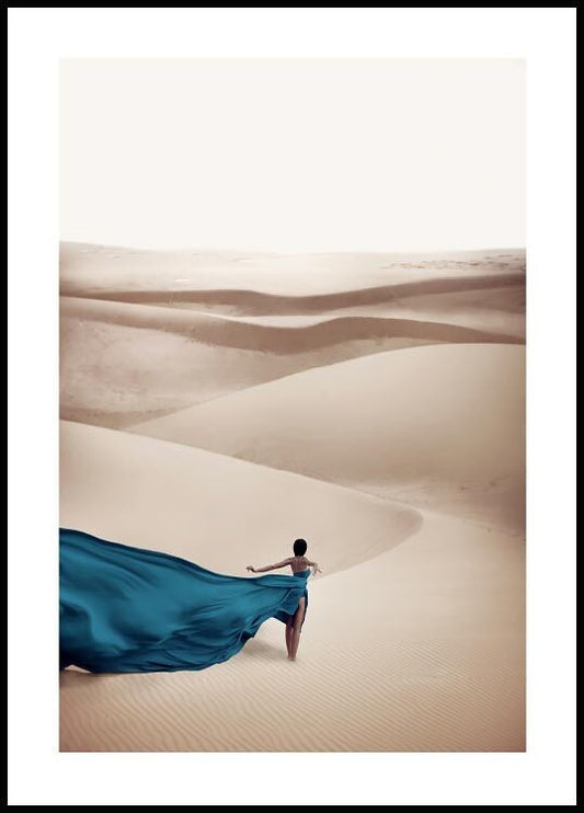 Watercolor desert dress poster for nursery and home wall decor.
