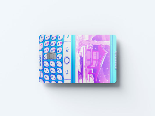 Watercolor digital zen design | credit card sticker | small chip | credit card skin for nursery and home wall decor.