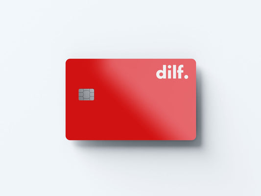 Watercolor dilf design | credit card sticker | small chip | credit card skin for nursery and home wall decor.
