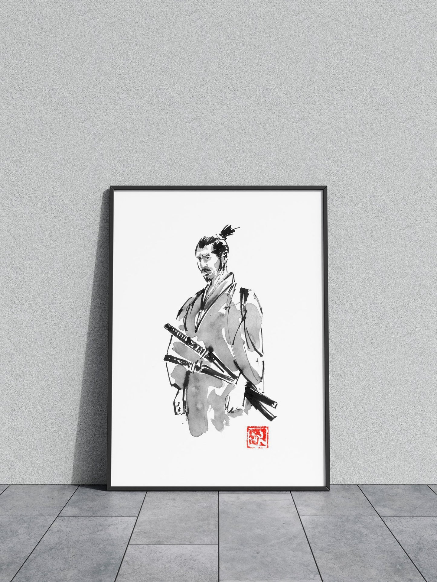 disappointed samurai Asian Style Poster | Wall Art for Home & Office | High-Quality Print - High-Quality Visual Display