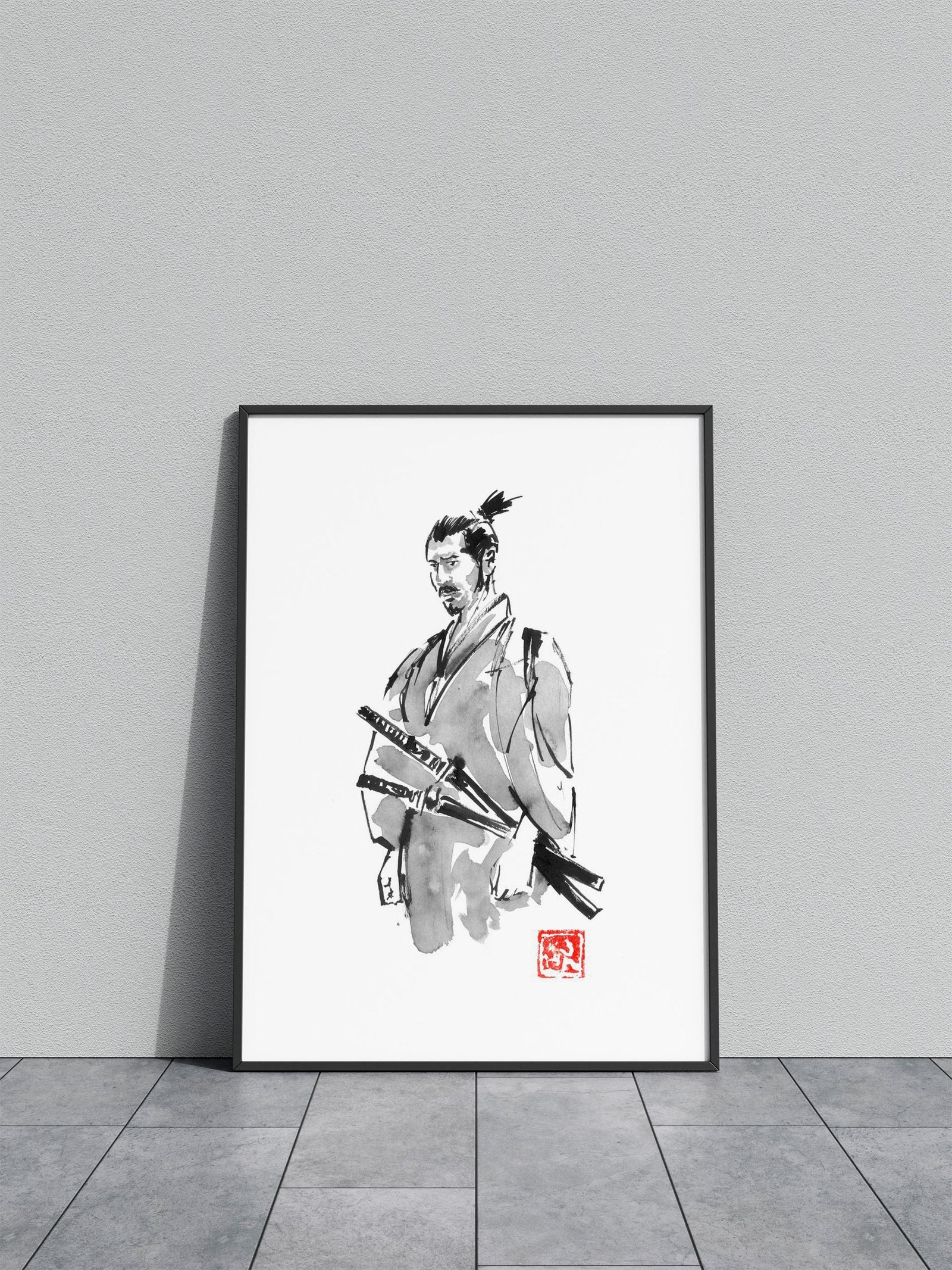disappointed samurai Asian Style Poster | Wall Art for Home & Office | High-Quality Print - High-Quality Visual Display