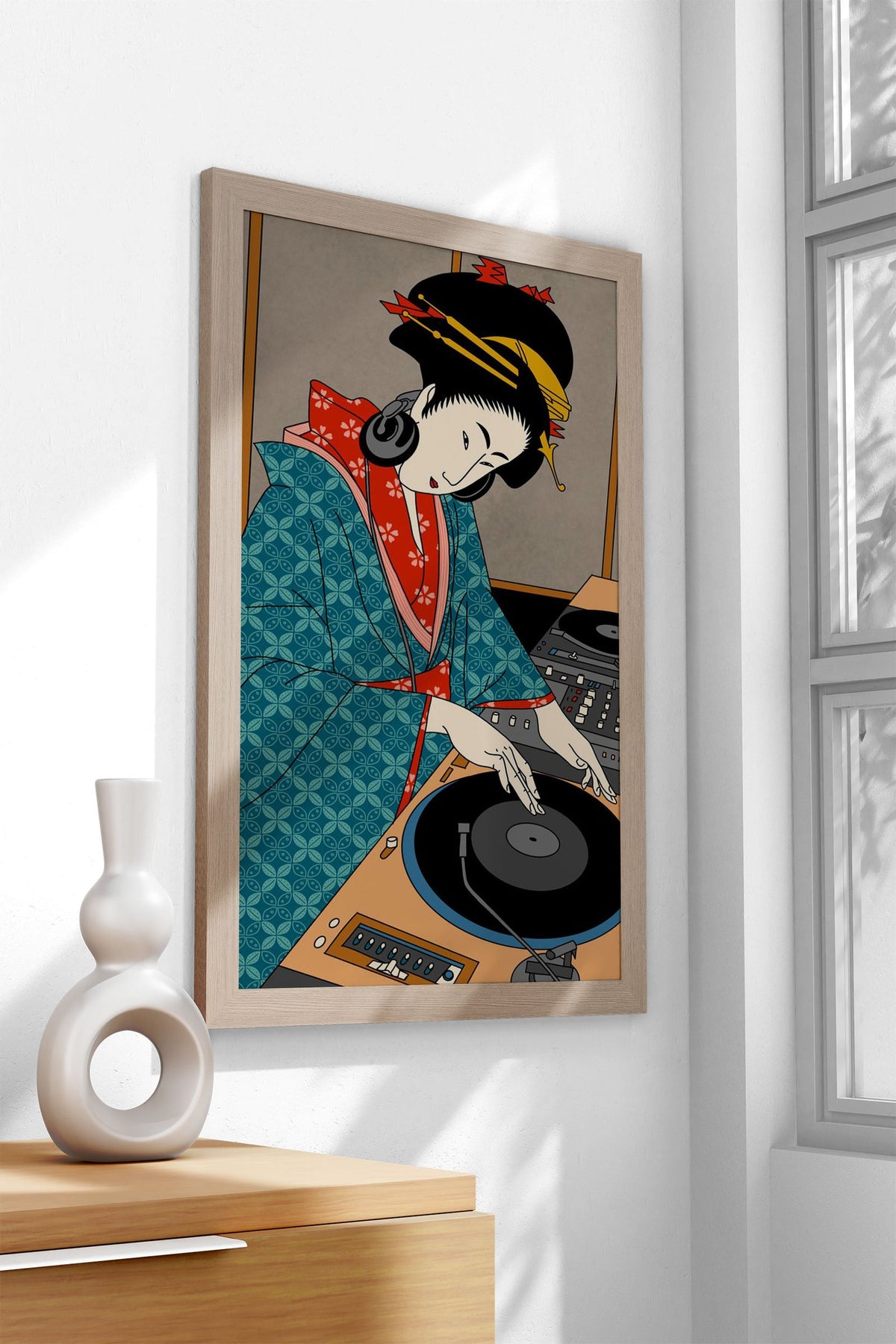 dj geisha Asian Style Poster | Wall Art for Home & Office | High-Quality Print - High-Quality Visual Display