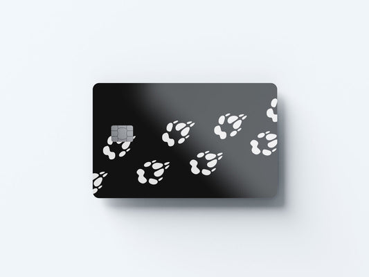 Watercolor dog paws design | credit card sticker | small chip | credit card skin for nursery and home wall decor.