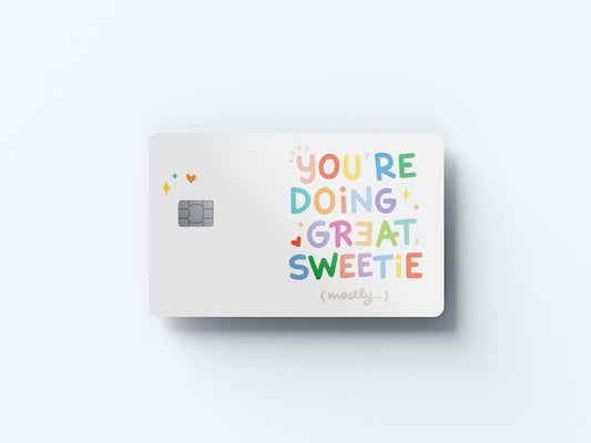 Watercolor doing great design | credit card sticker | small chip | credit card skin for nursery and home wall decor.