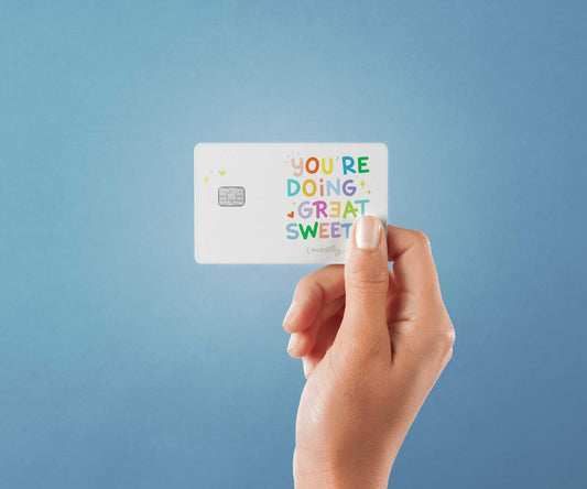 Watercolor doing great design | credit card sticker | small chip | credit card skin for nursery and home wall decor.