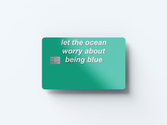 Watercolor don't be blue design | credit card sticker | small chip | credit card skin for nursery and home wall decor.