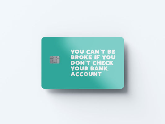Watercolor don't check design | credit card sticker | small chip | credit card skin for nursery and home wall decor.