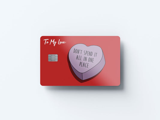 Watercolor don't spend it all in one place design | credit card sticker | small chip | credit card skin for nursery and home wall decor.