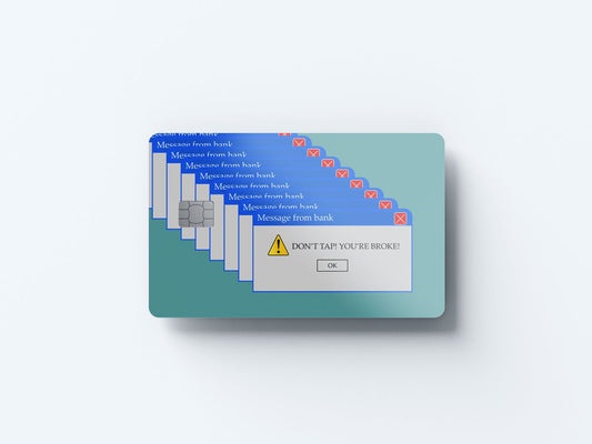 Watercolor don't tap design | credit card sticker | small chip | credit card skin for nursery and home wall decor.