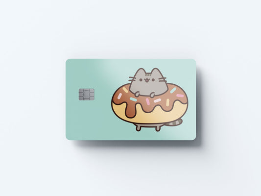 Watercolor donut design | credit card sticker | small chip | credit card skin for nursery and home wall decor.