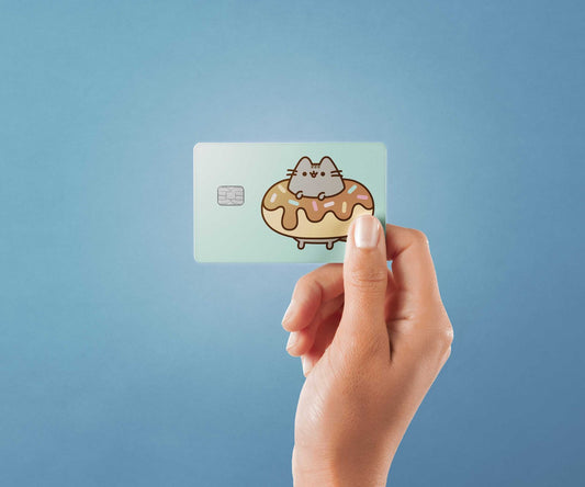 Watercolor donut design | credit card sticker | small chip | credit card skin for nursery and home wall decor.