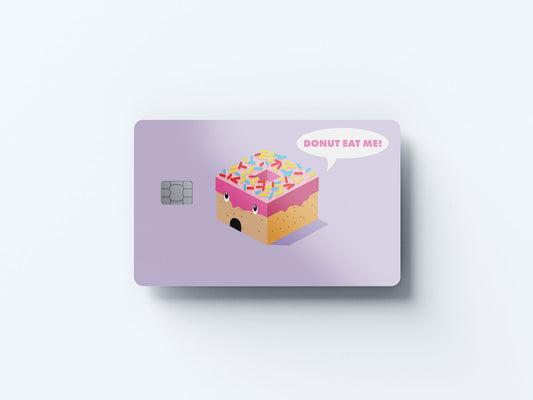 Watercolor donuts design | credit card sticker | small chip | credit card skin for nursery and home wall decor.