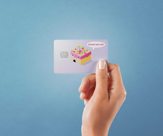 Watercolor donuts design | credit card sticker | small chip | credit card skin for nursery and home wall decor.
