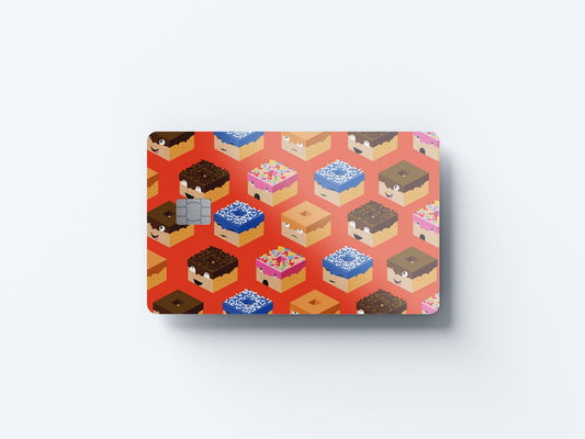 Watercolor donuts everywhere design | credit card sticker | small chip | credit card skin for nursery and home wall decor.