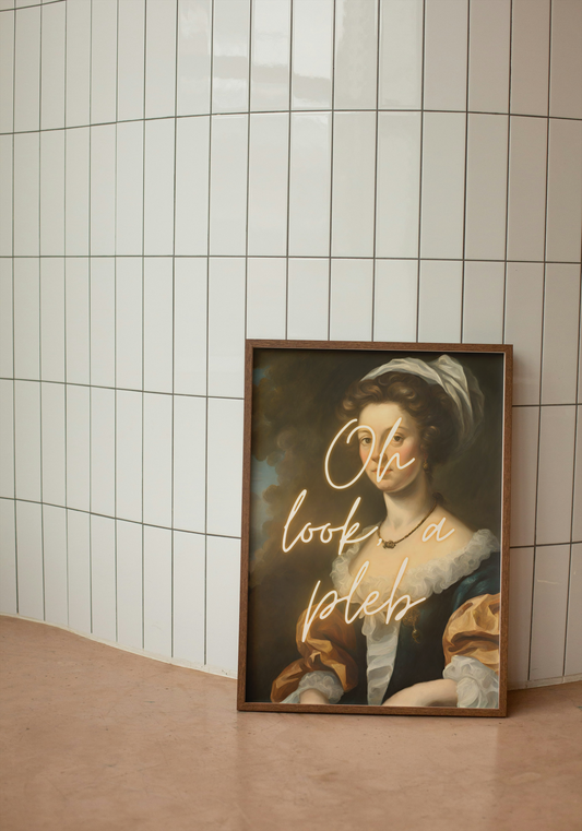 Oh Look A Pleb | Yellow | Renaissance Art | Art Print - High-Quality Premium Wall Art Decor Sticker
