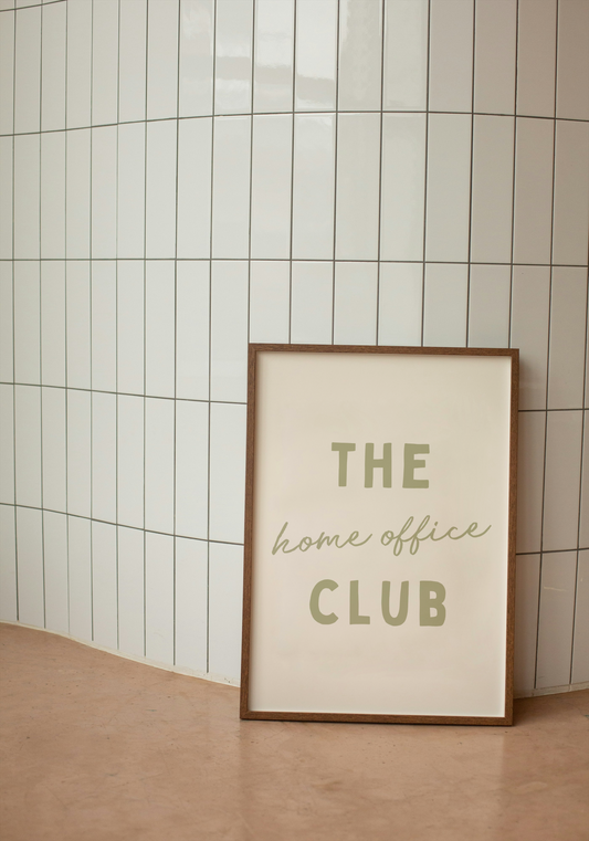 The Home Office Club | Sage and Cream | Art Print - High-Quality Premium Wall Art Decor Sticker