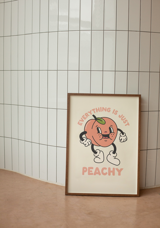 Everything Is Just Peachy | Peach and Cream | Art Print - High-Quality Premium Wall Art Decor Sticker