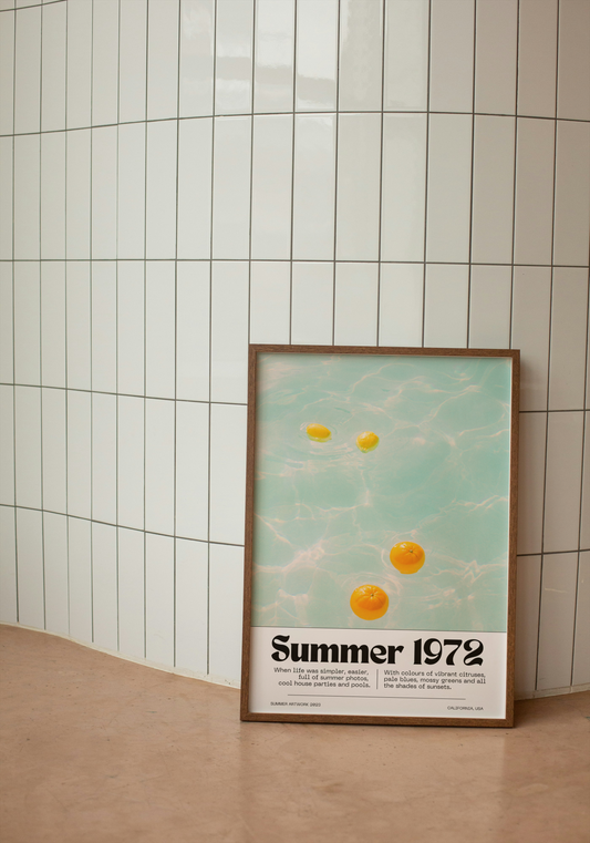 Summer 1972 | Art Print - High-Quality Premium Wall Art Decor Sticker