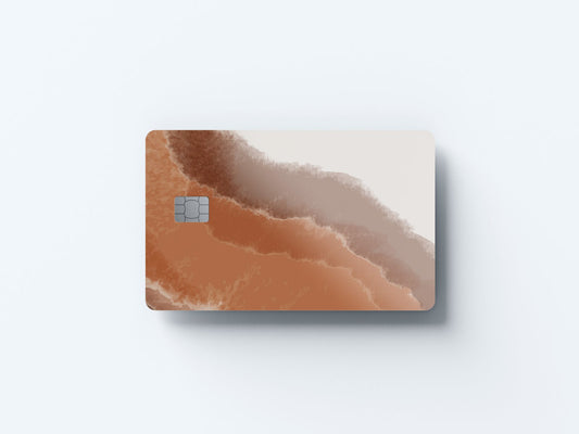 Watercolor earth crust design | credit card sticker | small chip | credit card skin for nursery and home wall decor.