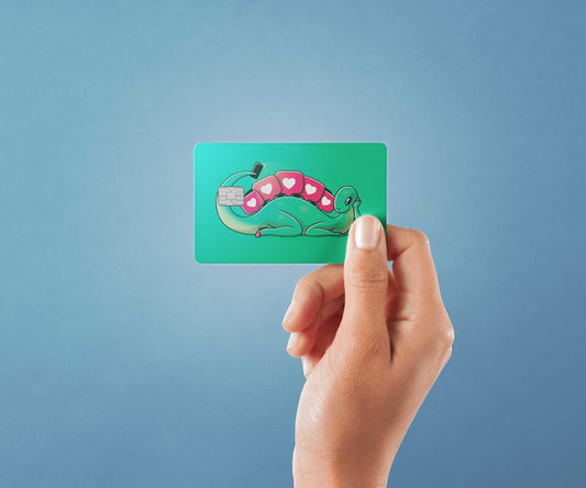 Watercolor egosaurus design | credit card sticker | small chip | credit card skin for nursery and home wall decor.