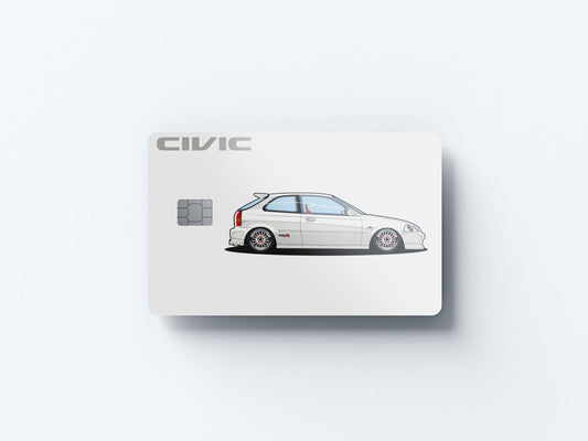 Watercolor ek civic design | credit card sticker | small chip | credit card skin for nursery and home wall decor.