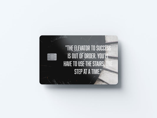 Watercolor elevator to success design | credit card sticker | small chip | credit card skin for nursery and home wall decor.