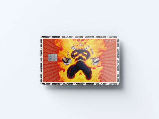 Watercolor endeavor hell flame design | credit card sticker | small chip | credit card skin for nursery and home wall decor.