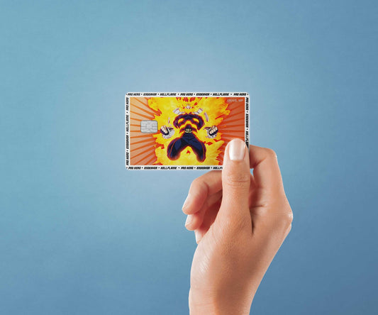 Watercolor endeavor hell flame design | credit card sticker | small chip | credit card skin for nursery and home wall decor.