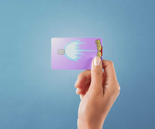 Watercolor energy blast design | credit card sticker | small chip | credit card skin for nursery and home wall decor.