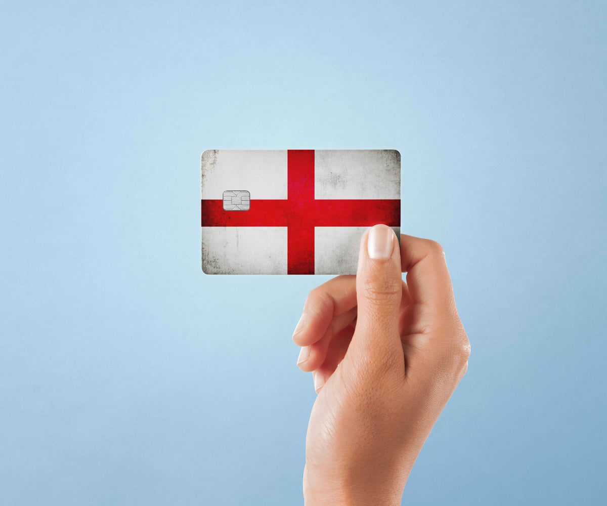 England - Premium Vinyl Credit Card Skin Cover by Wonderwallsboutique
