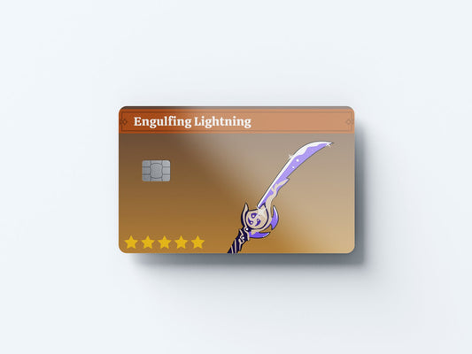 Watercolor engulfing lightning design | credit card sticker | small chip | credit card skin for nursery and home wall decor.