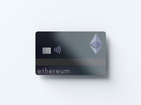 Watercolor ethereum card design | credit card sticker | small chip | credit card skin for nursery and home wall decor.
