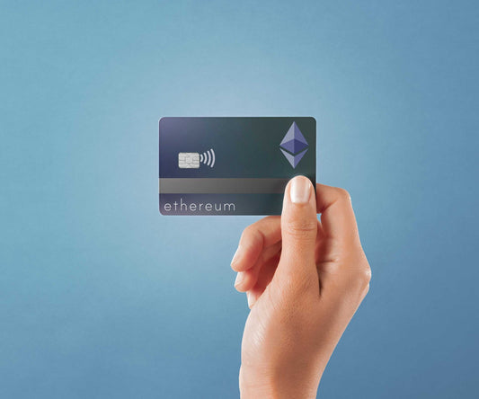 Watercolor ethereum card design | credit card sticker | small chip | credit card skin for nursery and home wall decor.