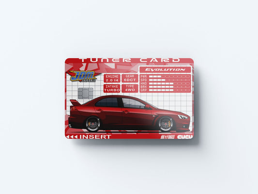 Watercolor evo x tuner card design | credit card sticker | small chip | credit card skin for nursery and home wall decor.
