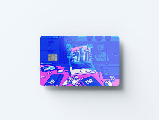 Watercolor explorer design | credit card sticker | small chip | credit card skin for nursery and home wall decor.