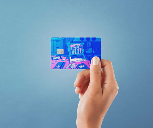 Watercolor explorer design | credit card sticker | small chip | credit card skin for nursery and home wall decor.