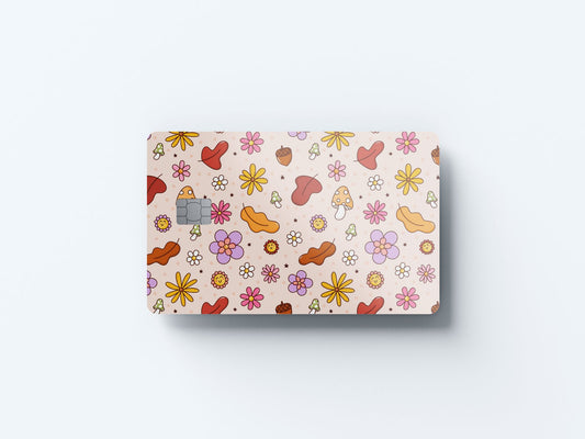 Watercolor fall adventure design | credit card sticker | small chip | credit card skin for nursery and home wall decor.
