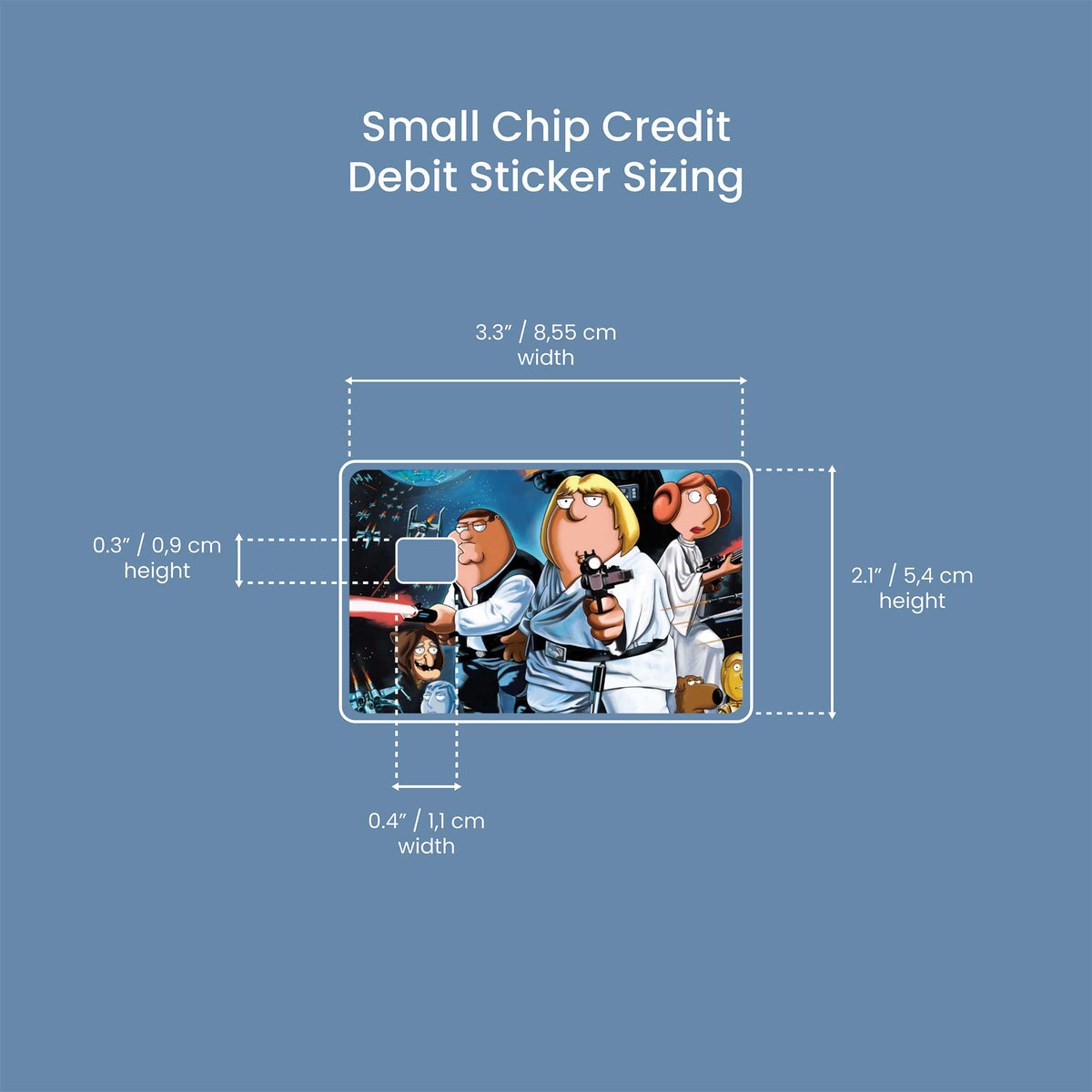 Family Guy Star Wars - Premium Vinyl Credit Card Skin Cover by Wonderwallsboutique