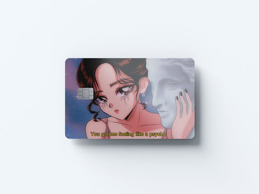 Watercolor feeling like a psycho design | credit card sticker | small chip | credit card skin for nursery and home wall decor.