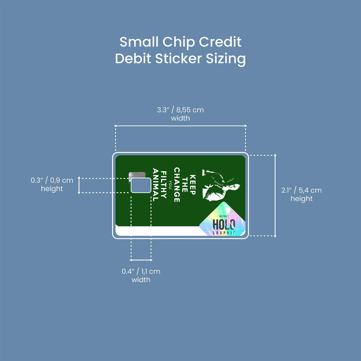 Filthy Animal Holo - Premium Vinyl Credit Card Skin Cover by Wonderwallsboutique
