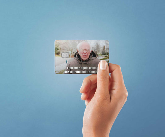Watercolor financial support design | credit card sticker | small chip | credit card skin for nursery and home wall decor.