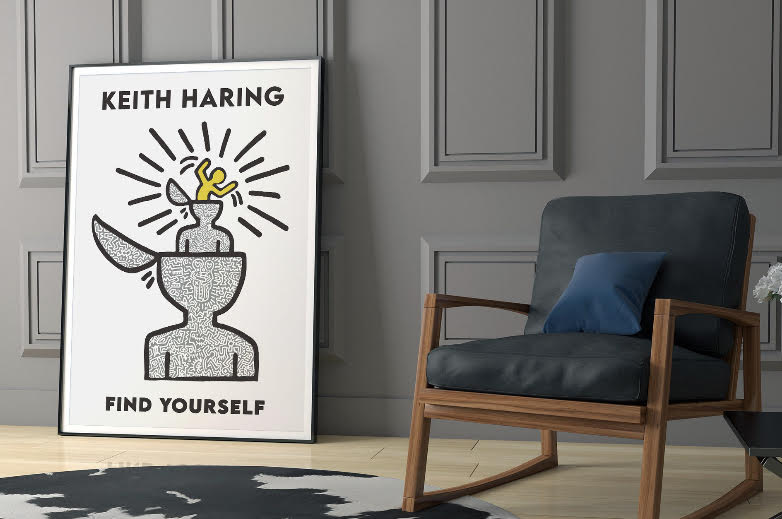 Keith Haring-Inspired Self-Discovery Art Print