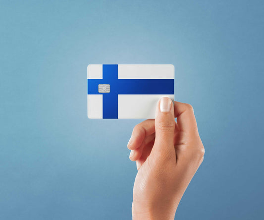 Watercolor finland design | credit card sticker | small chip | credit card skin for nursery and home wall decor.