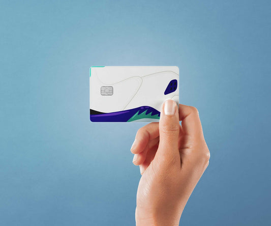 Watercolor fives grapes design | credit card sticker | small chip | credit card skin for nursery and home wall decor.