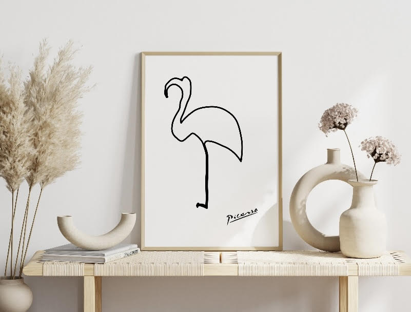 Pablo Picasso Flamingo Artwork Print