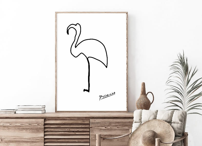 Pablo Picasso Flamingo Artwork Print